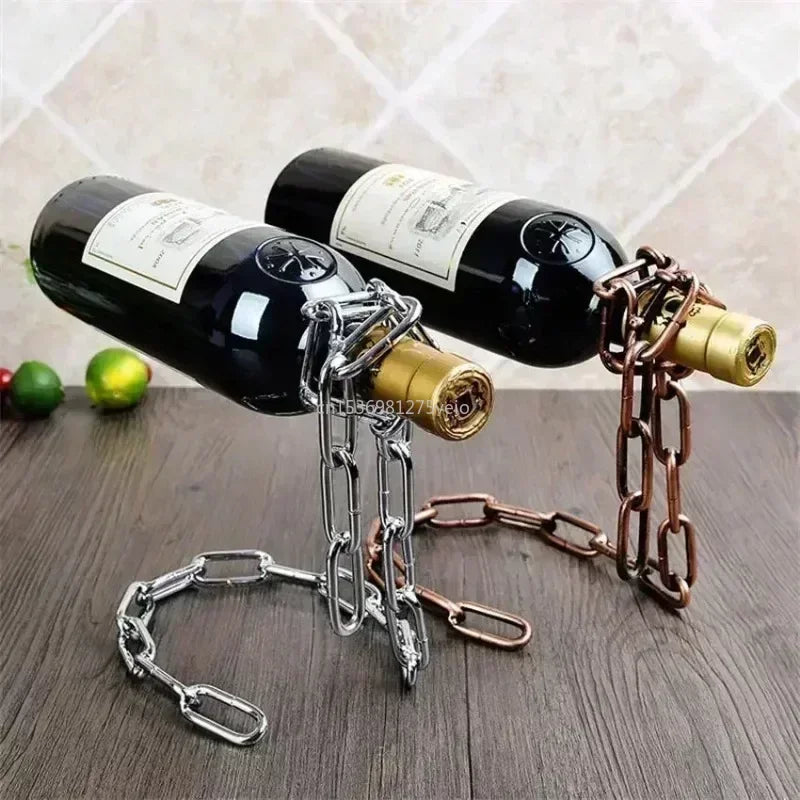 Suspension Chain Wine Bottle holder dsgndrop